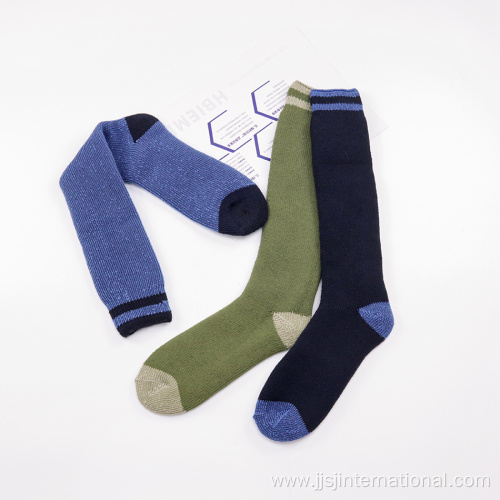 Men's fleece mid-tube terry floor socks